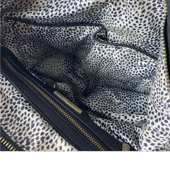 Sasha + Sofi Vegan Hobo Crossbody Bag Dual Handles + Shoulder Strap Black - Picture 9 of 9